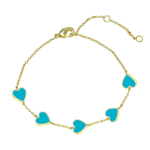 Five Hearts Emanel Gold Bracelet | The Shop'n Glow